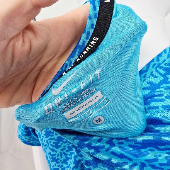 Nike Running Women's Dri-Fit Tee Blue M - Picture 3 of 5